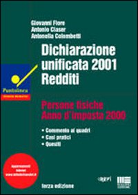 Dichiarazione unificata 2001. Redditi persone fisiche anno d'imposta 2000