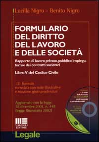 Formulario del diritto del lavoro e delle società