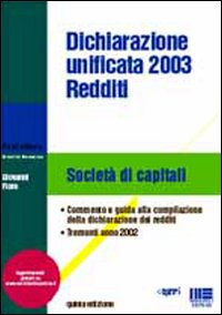 Dichiarazione unificata 2003. Società di capitali