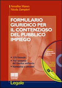 Formulario giuridico per il contenzioso del pubblico impiego