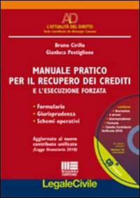 Manuale pratico per il recupero dei crediti e l'esecuzione forzata. Formulario, giurisprudenza, schemi operativi