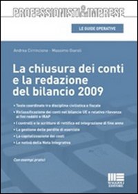 La chiusura dei conti e la redazione del bilancio 2009