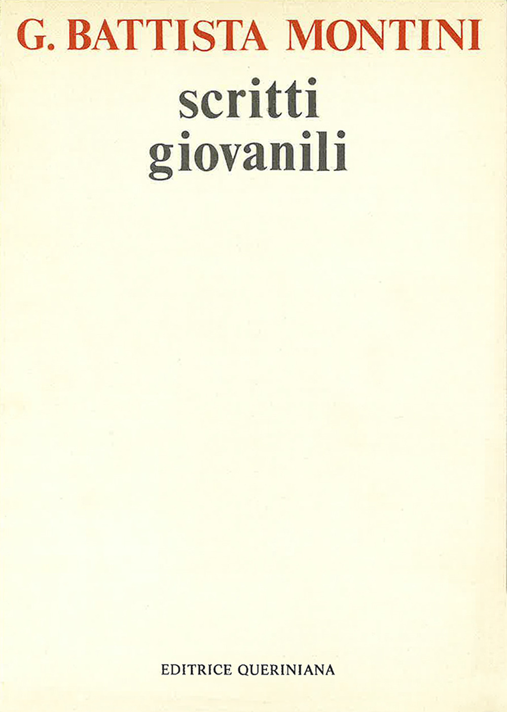 Scritti giovanili