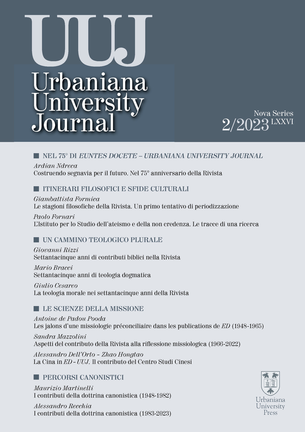 Urbaniana University Journal. Vol. 2