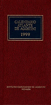 Calendario atlante De Agostini 1999
