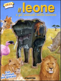 Il leone e gli animali della savana