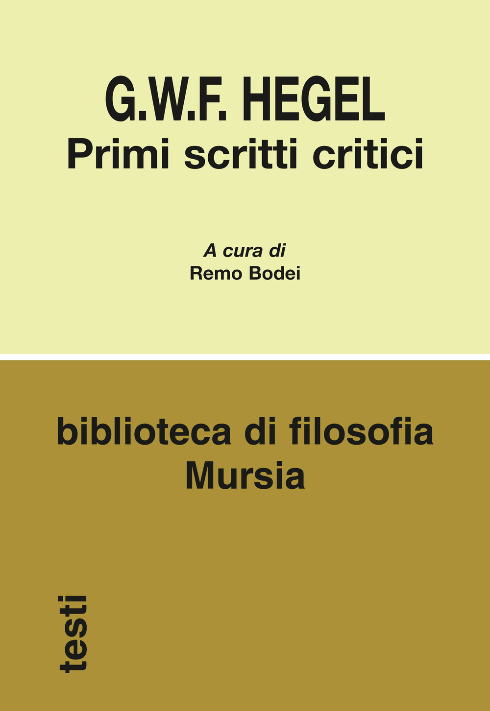 Primi scritti critici