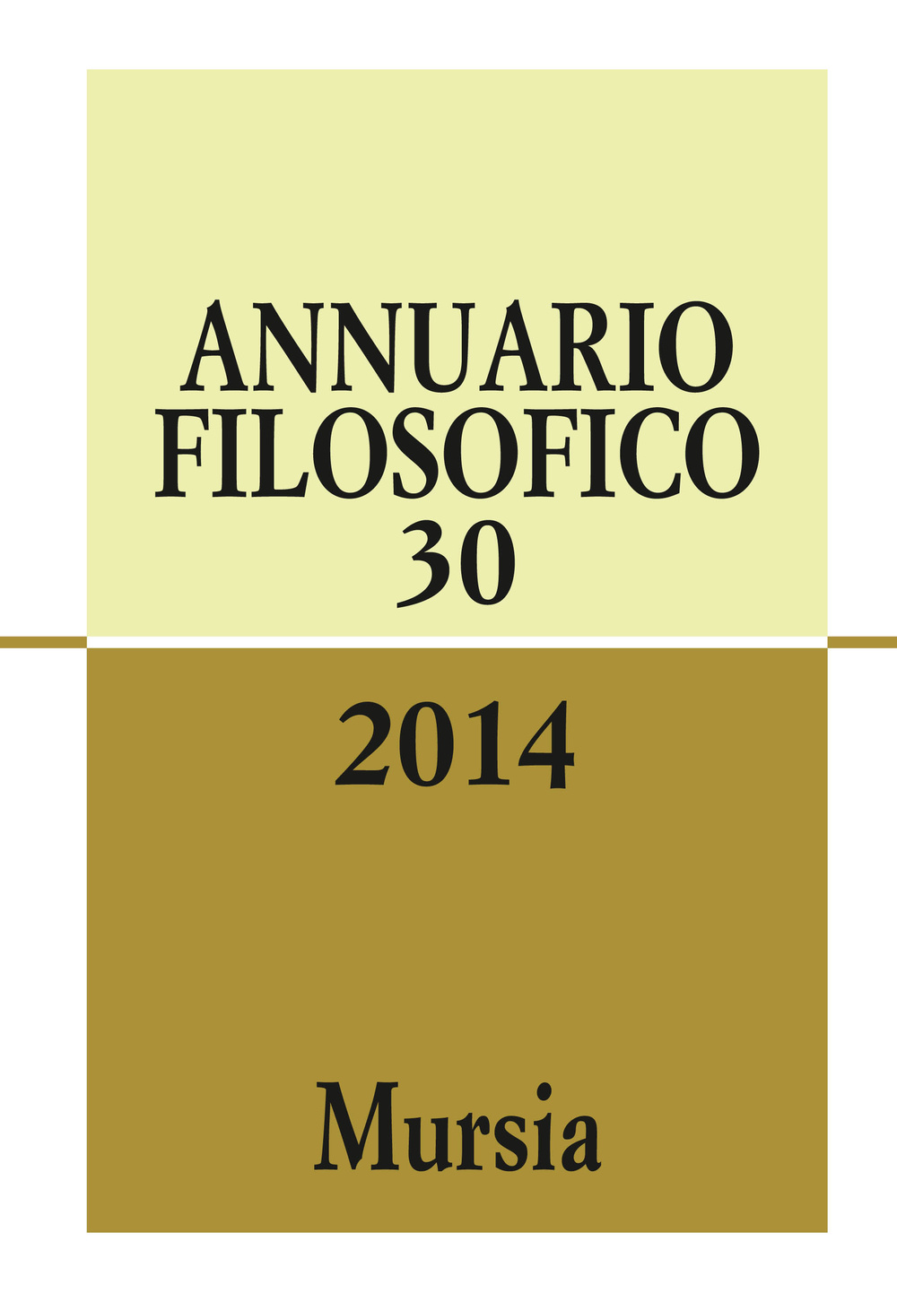 Annuario filosofico. Vol. 30