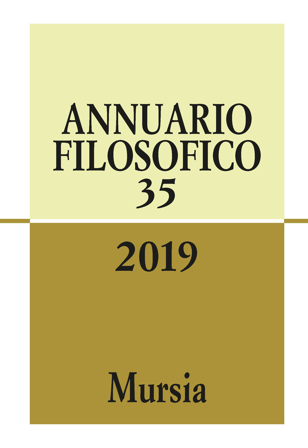 Annuario filosofico. Vol. 35