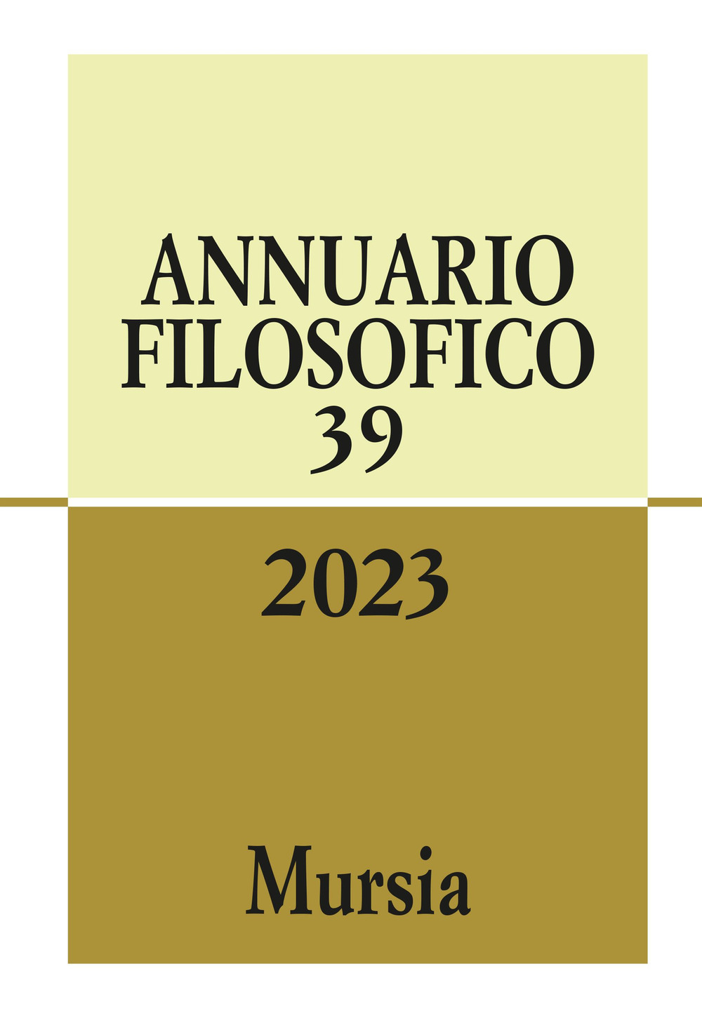 Annuario filosofico. Vol. 39
