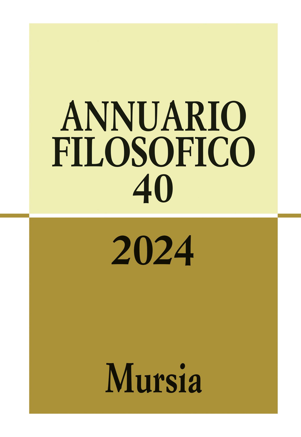 Annuario filosofico. Vol. 40