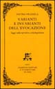 Varianti e invarianti dell'evocazione. Saggi sulla narrativa contemporanea