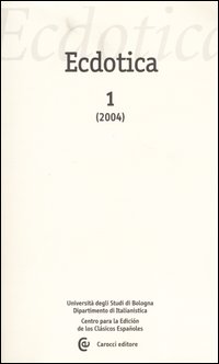 Ecdotica. Vol. 1