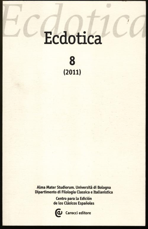Ecdotica. Vol. 8