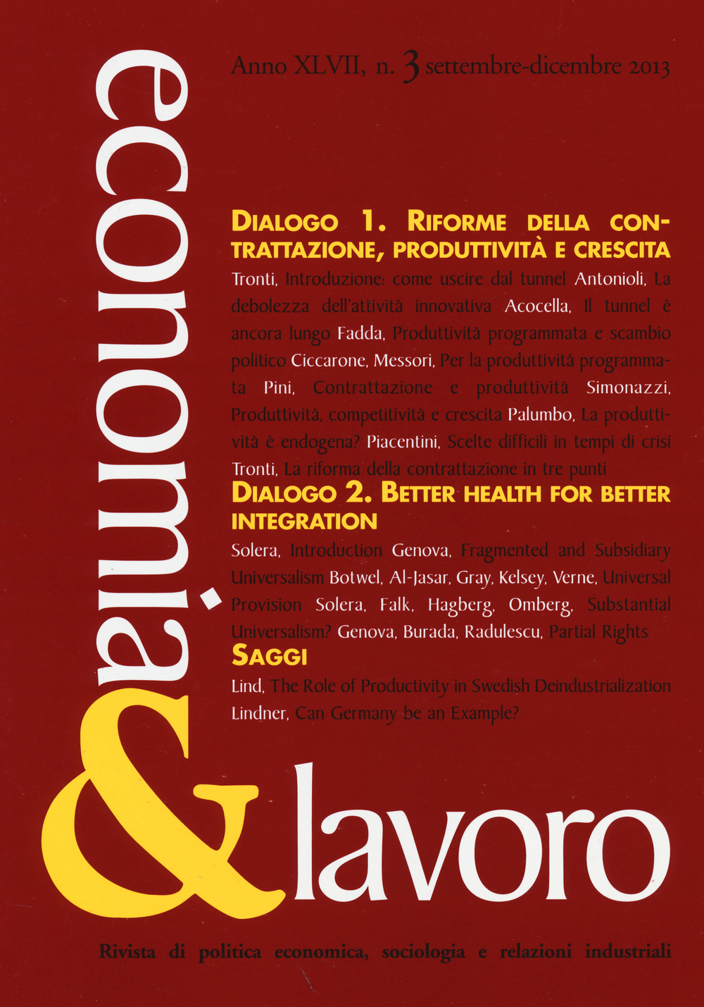 Economia & lavoro. Vol. 3