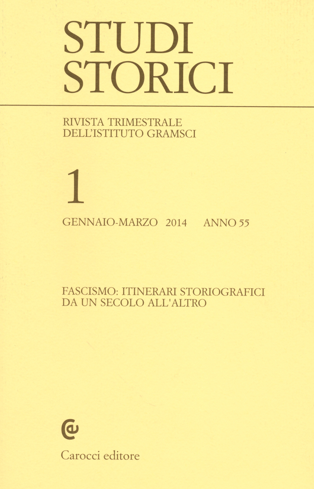 Studi storici. Vol. 1