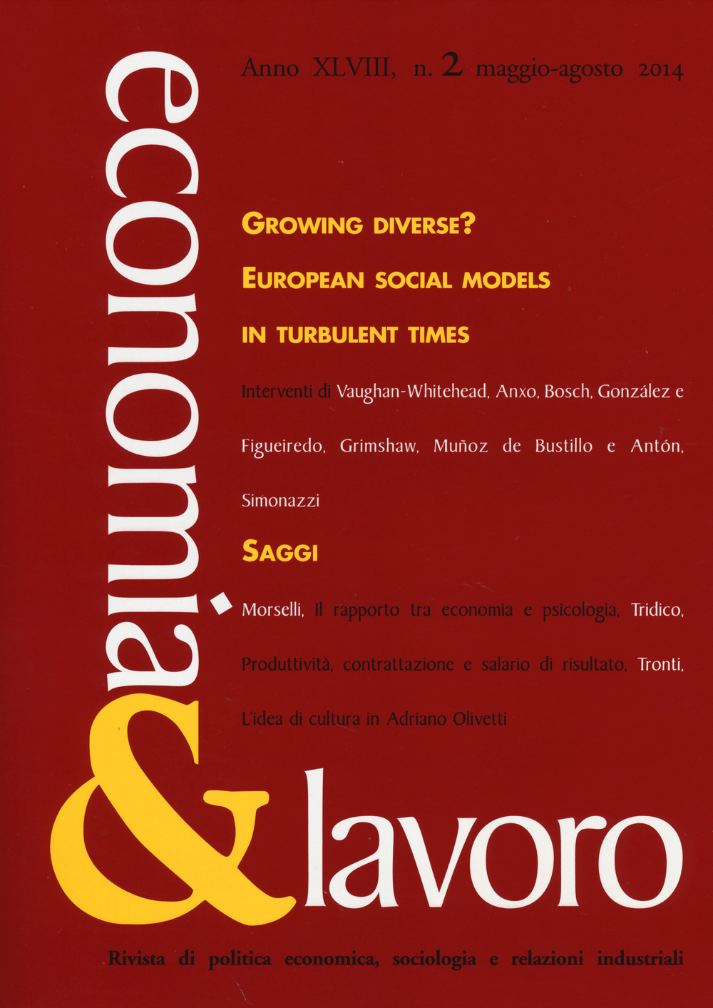 Economia & lavoro. Vol. 2