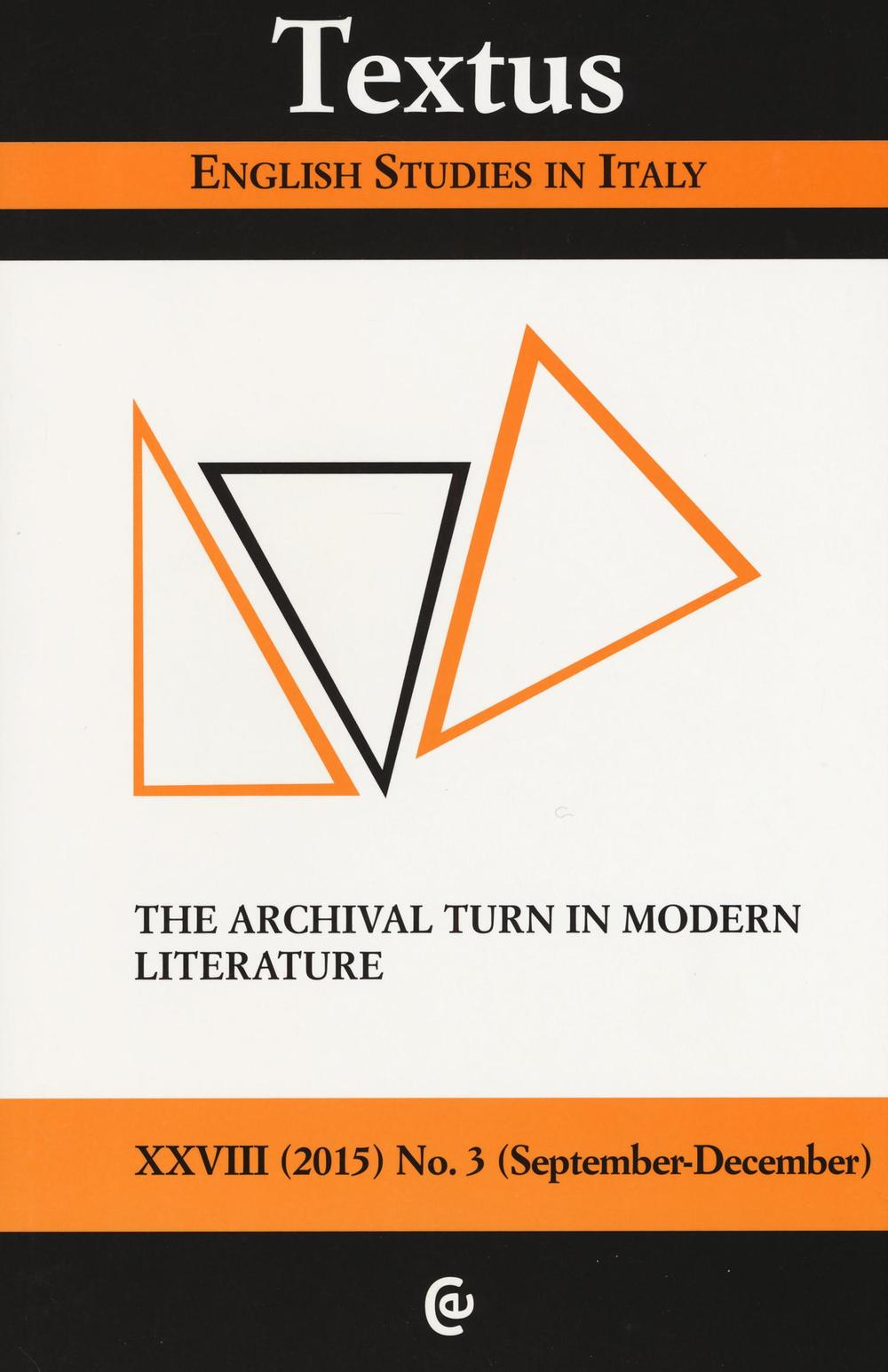 Textus. English studies in Italy (2015). Vol. 3