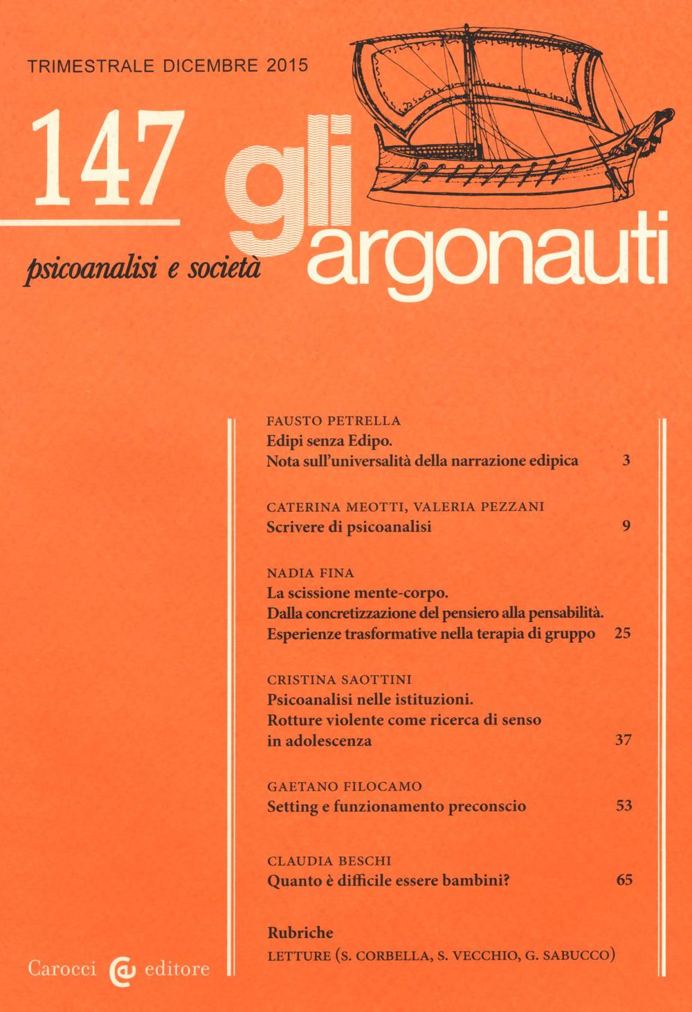 Gli argonauti. Vol. 147