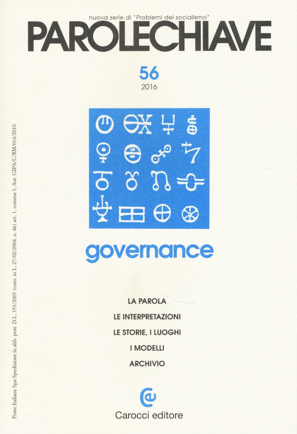 Parolechiave. Vol. 56: Governance