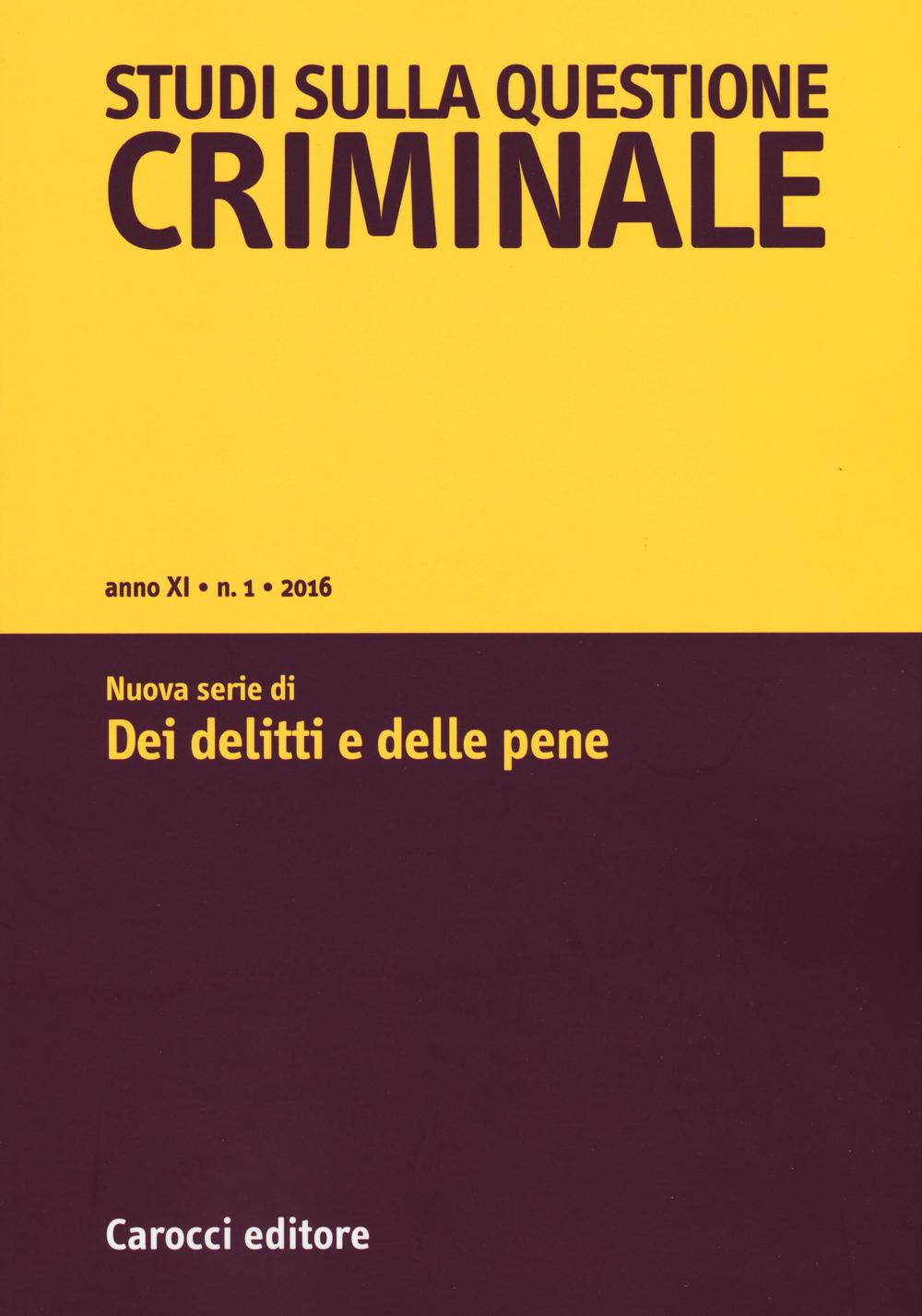 Studi sulla questione criminale