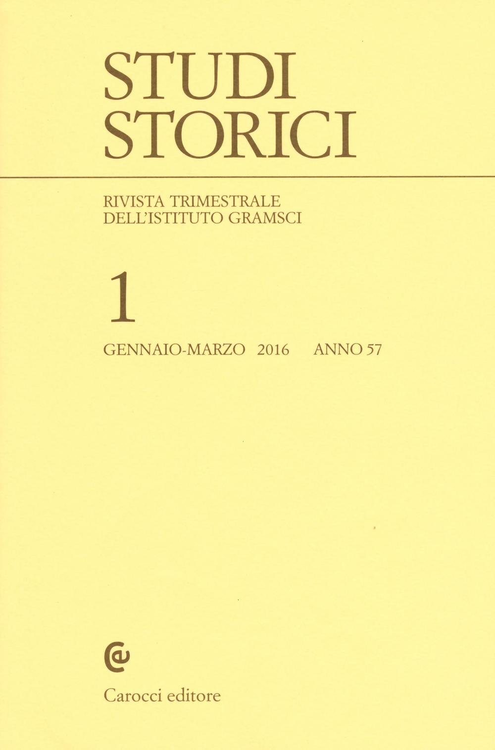 Studi storici. Vol. 1