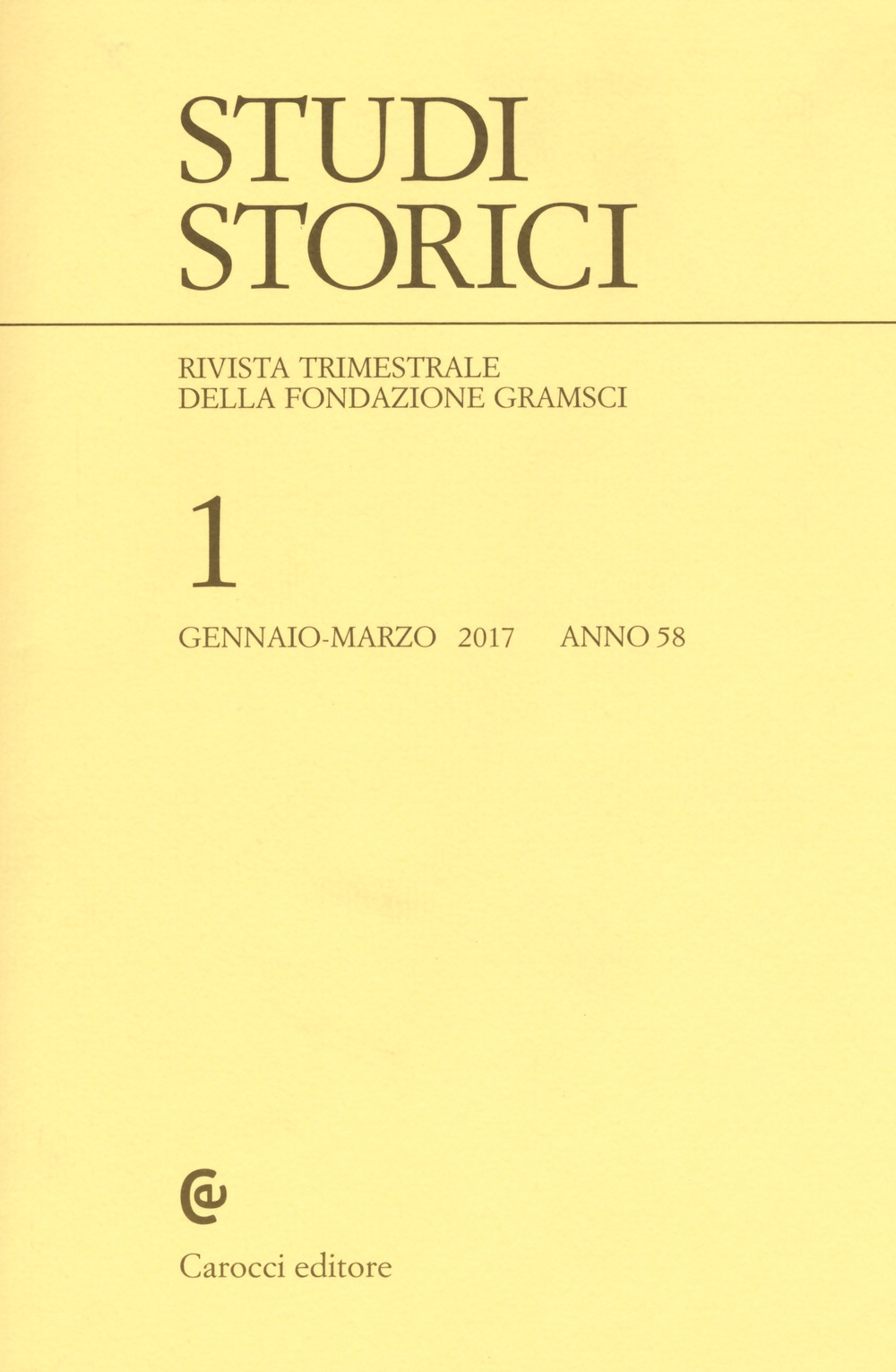 Studi storici. Vol. 1
