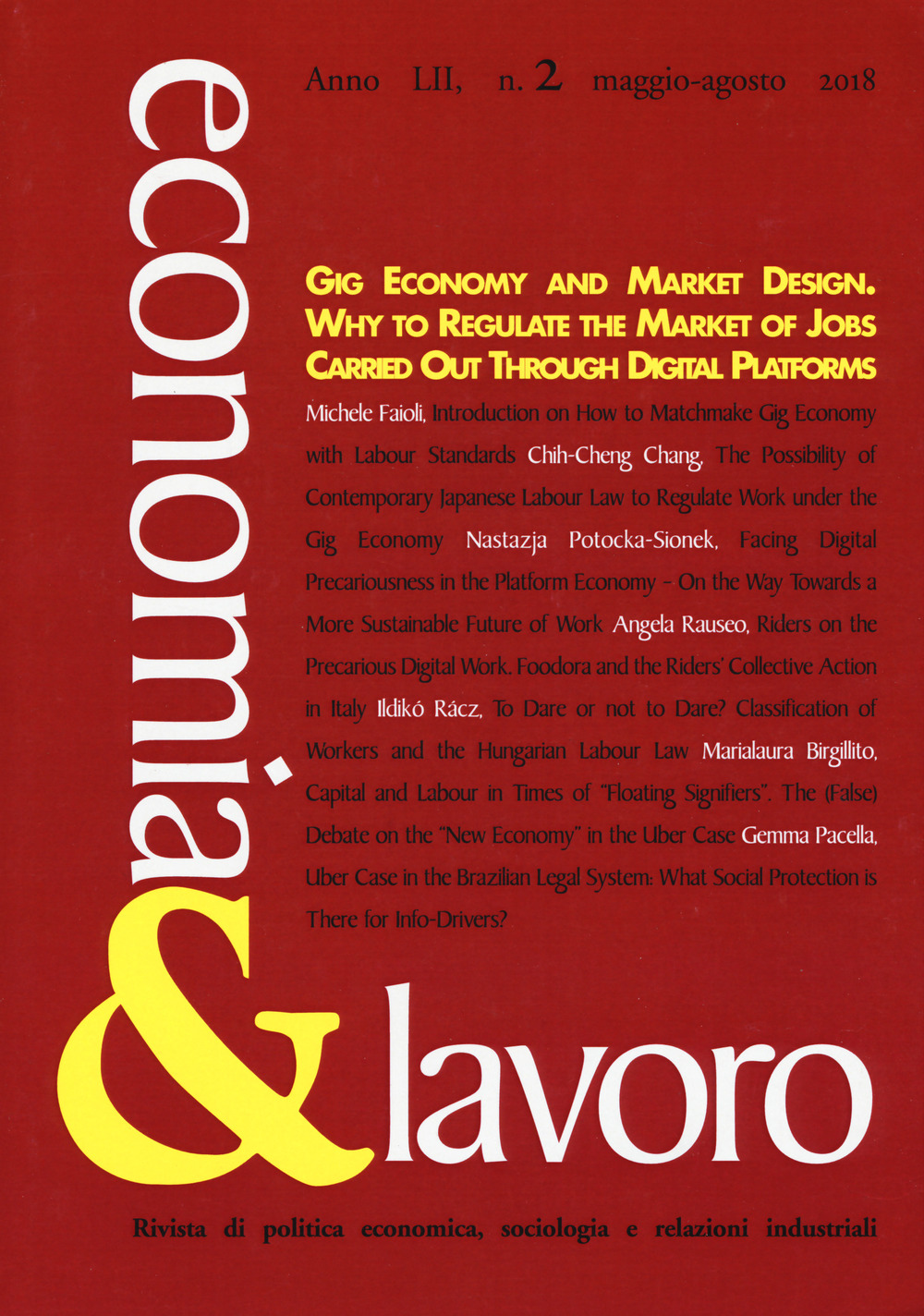 Economia & lavoro. Vol. 2