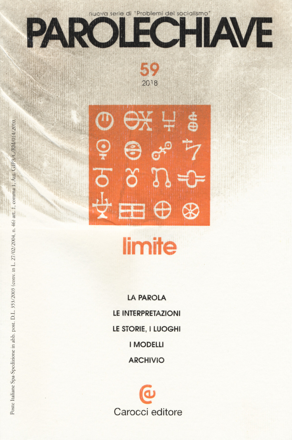 Parolechiave. Vol. 59: Limite
