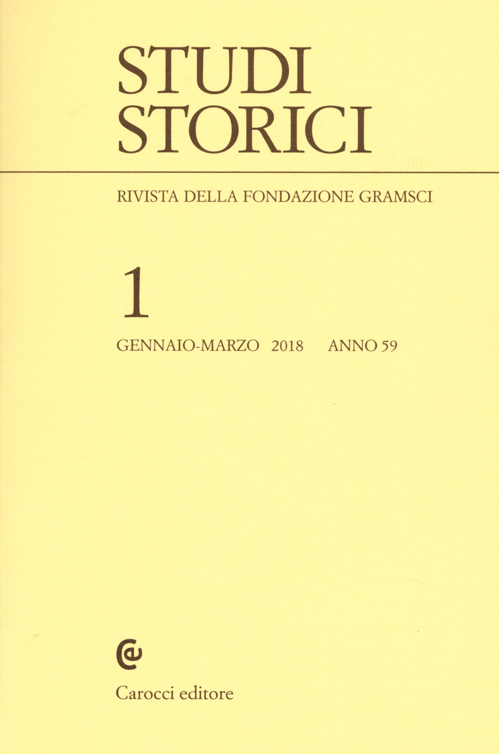 Studi storici. Vol.  1