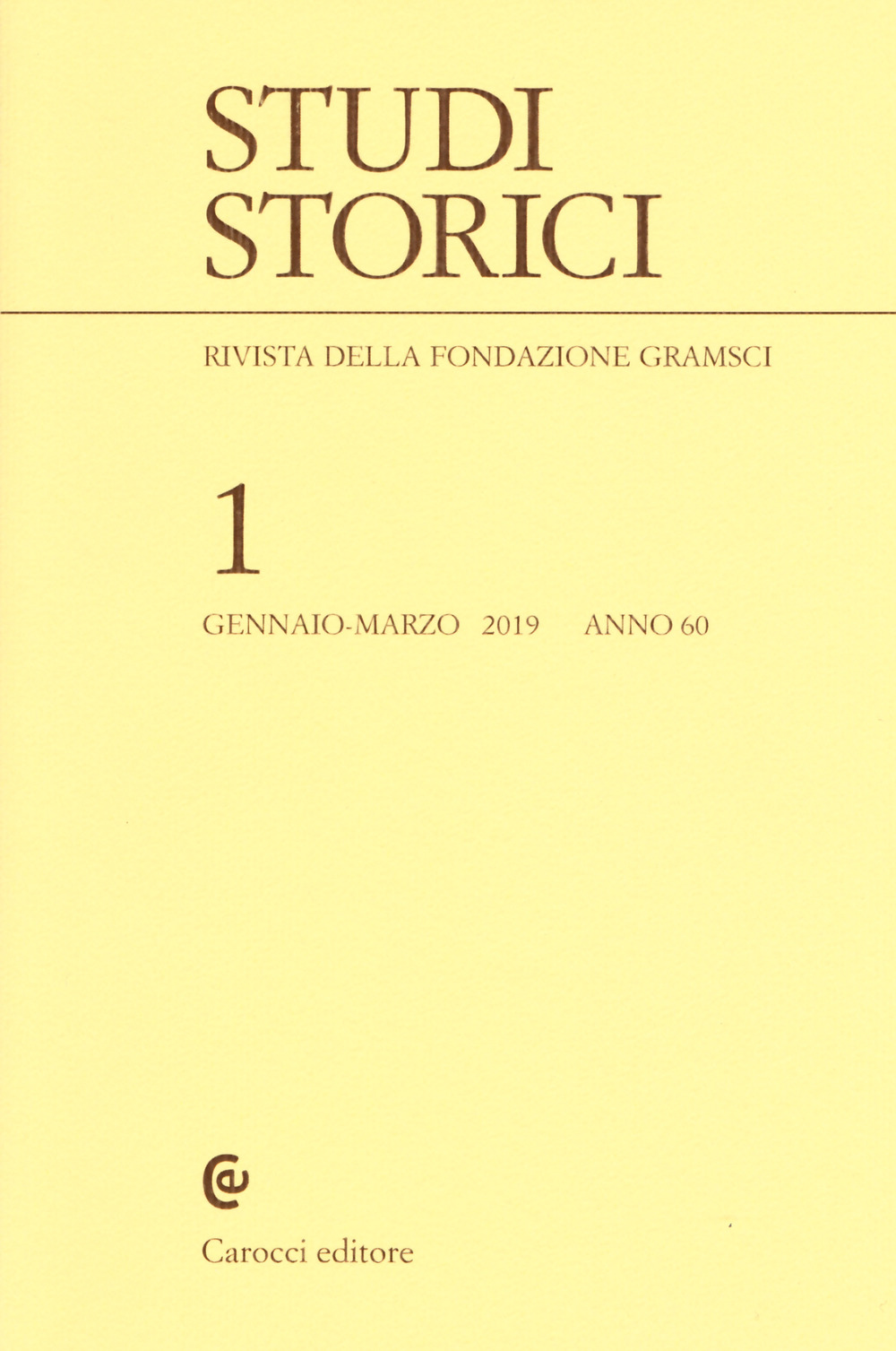 Studi storici. Vol. 1