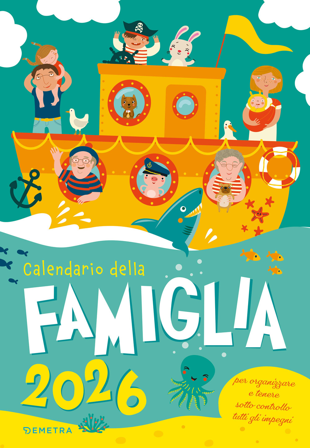 Calendario della famiglia 2026 da parete
