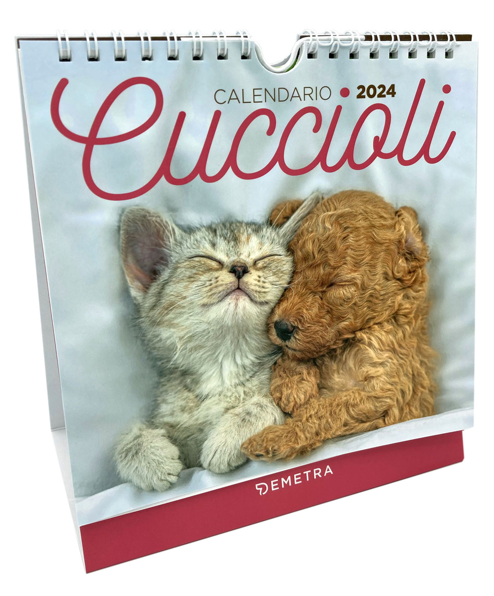 Calendario Cuccioli desk 2024 da tavolo (17 x 16 cm)