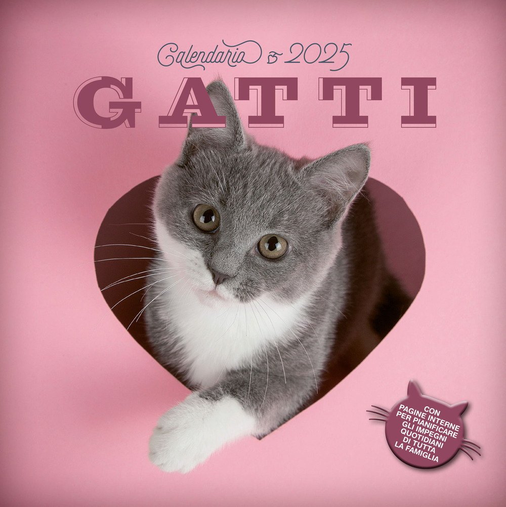 Gatti. Calendario 2025 da parete (30 x 30 cm)