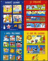 Valigetta «Il tempo»: Divento grande-Le stagioni-I mesi dell'anno-Le ore del giorno. Con album