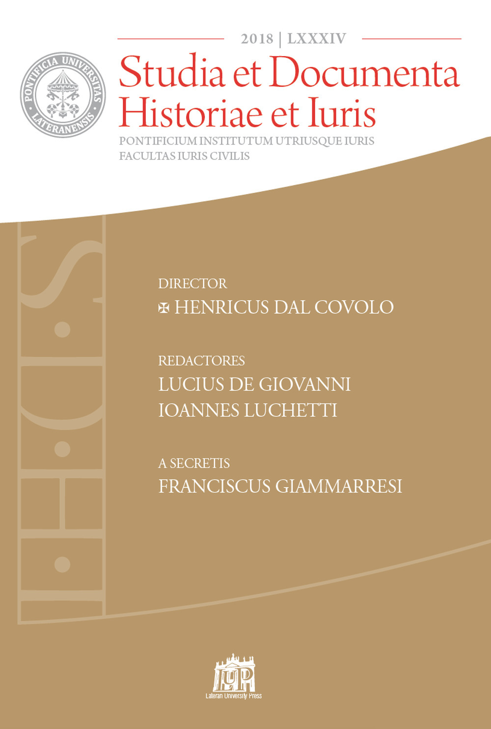 Studia et documenta historiae et iuris. Vol. 84