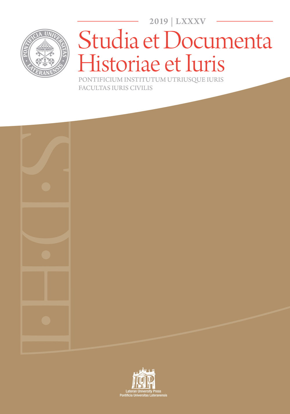 Studia et documenta historiae et iuris. Vol. 85