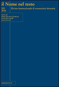 Il nome nel testo. Rivista internazionale di onomastica letteraria. Vol. 12