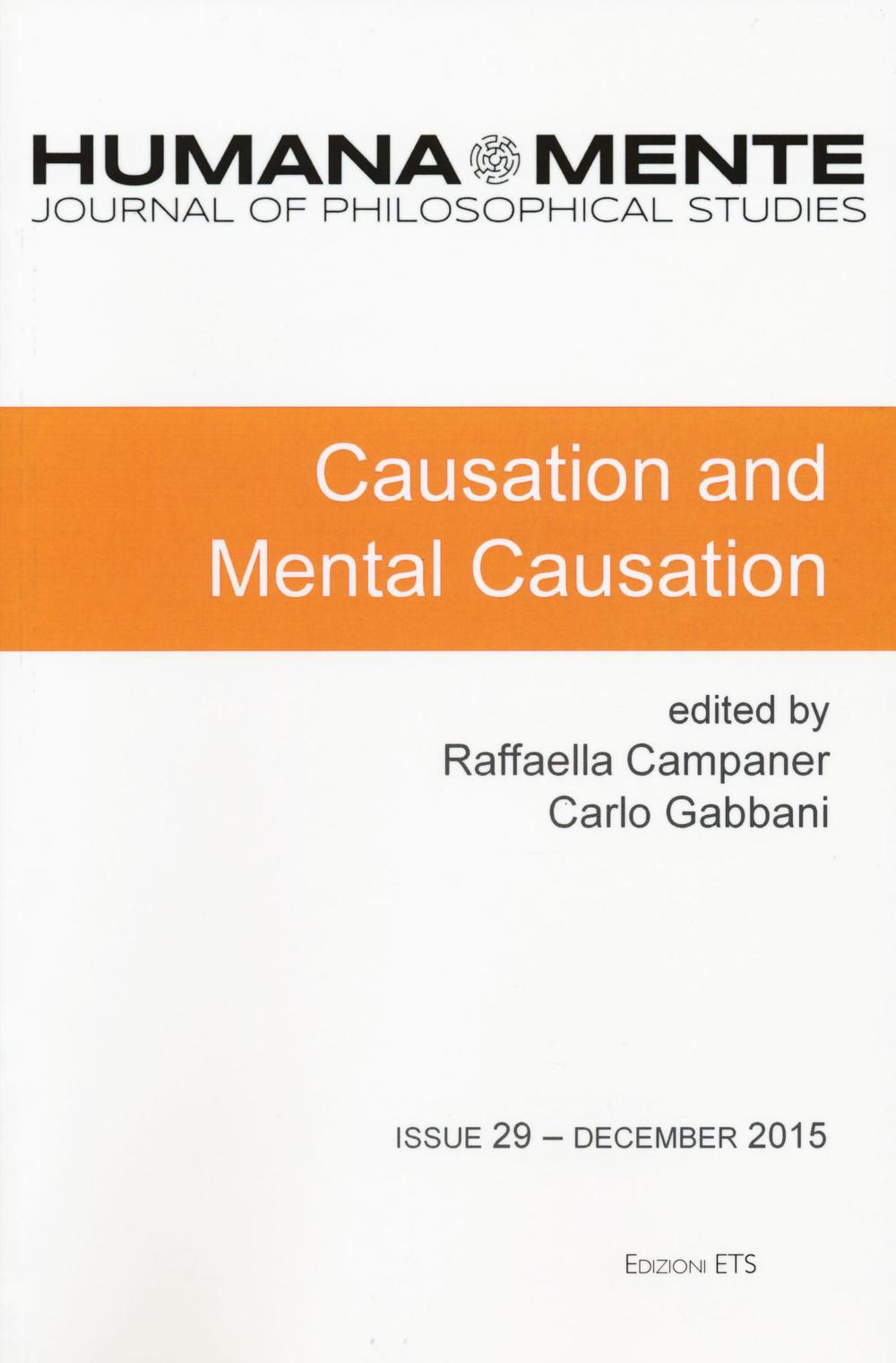HumanaMente. Vol. 29: Causation and mental causation