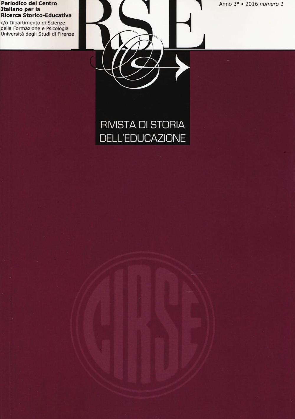 Rivista di storia dell'educazione. Vol. 1