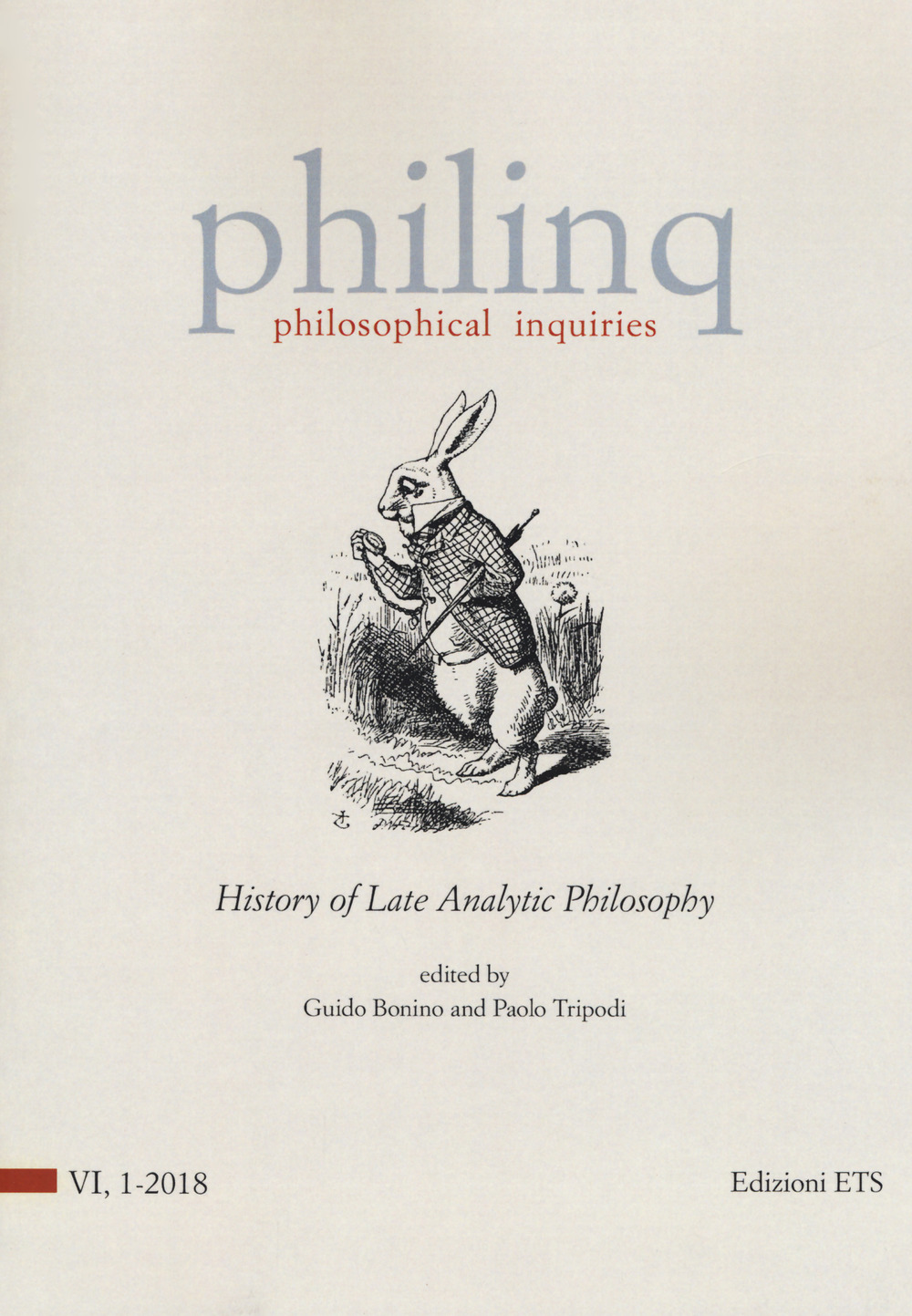 Philinq. Philosophical inquiries. Vol. 1: History of late analytic philosophy