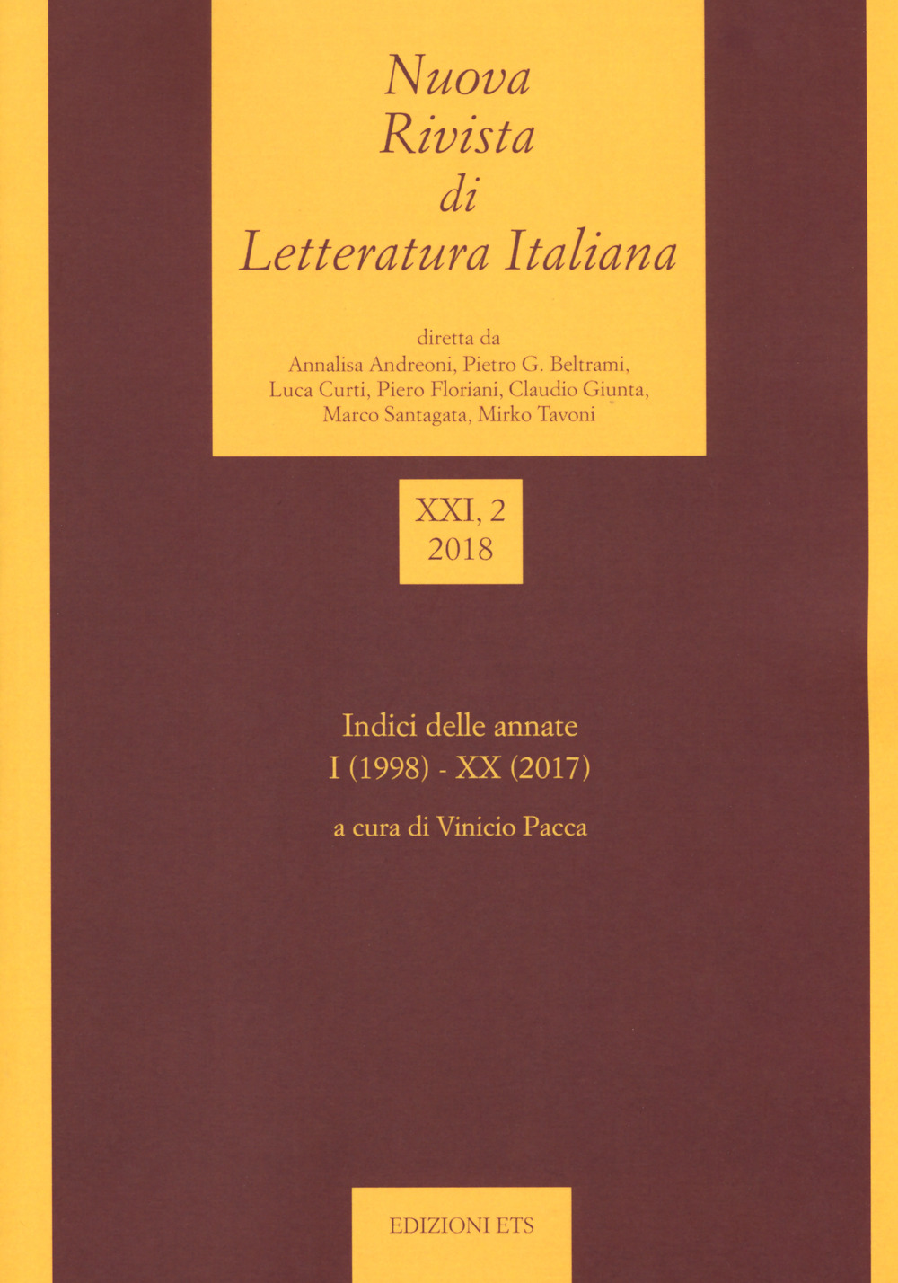 Nuova rivista di letteratura italiana. Vol. 2