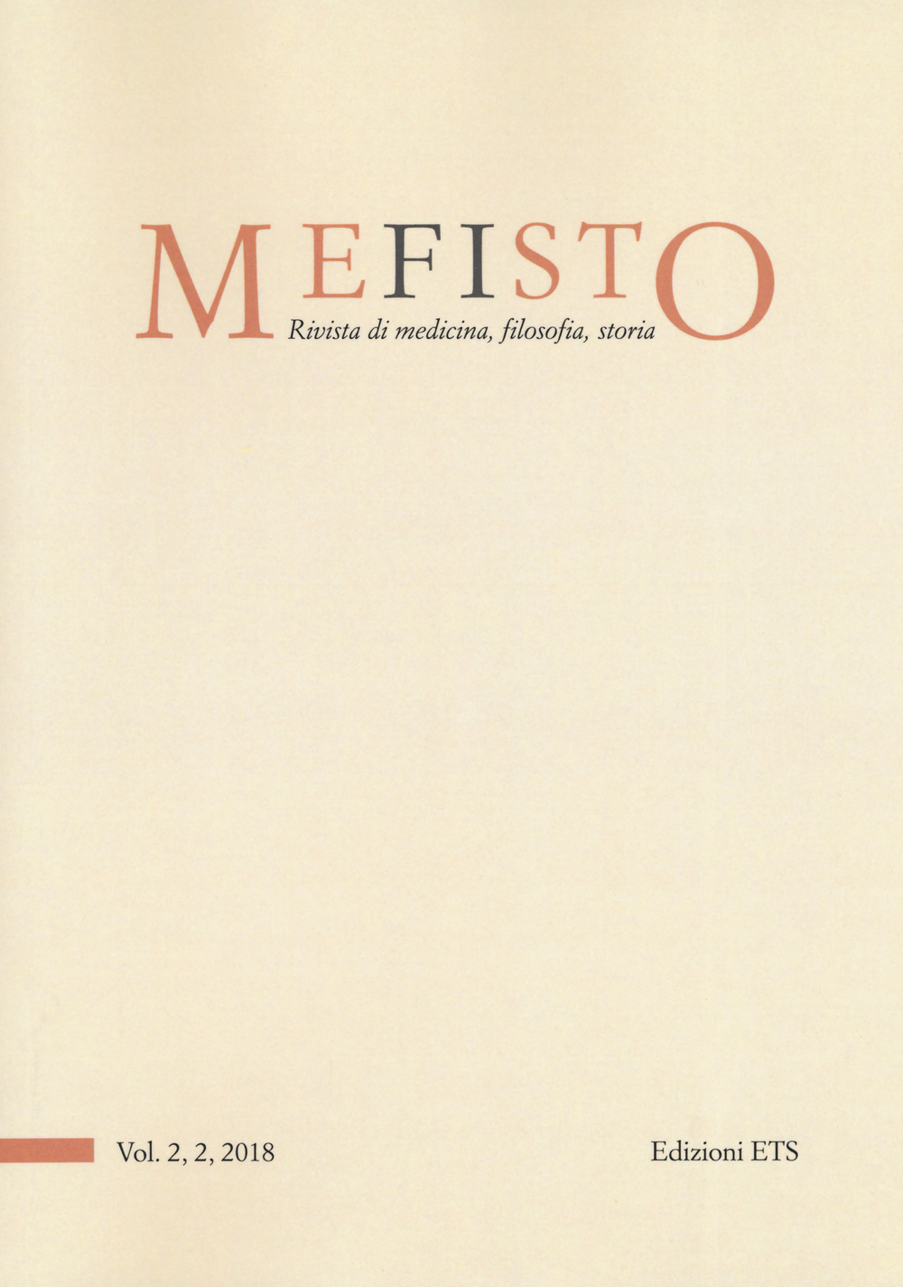 Mefisto. Rivista di medicina, filosofia, storia. Ediz. italiana e inglese. Vol. 2/2