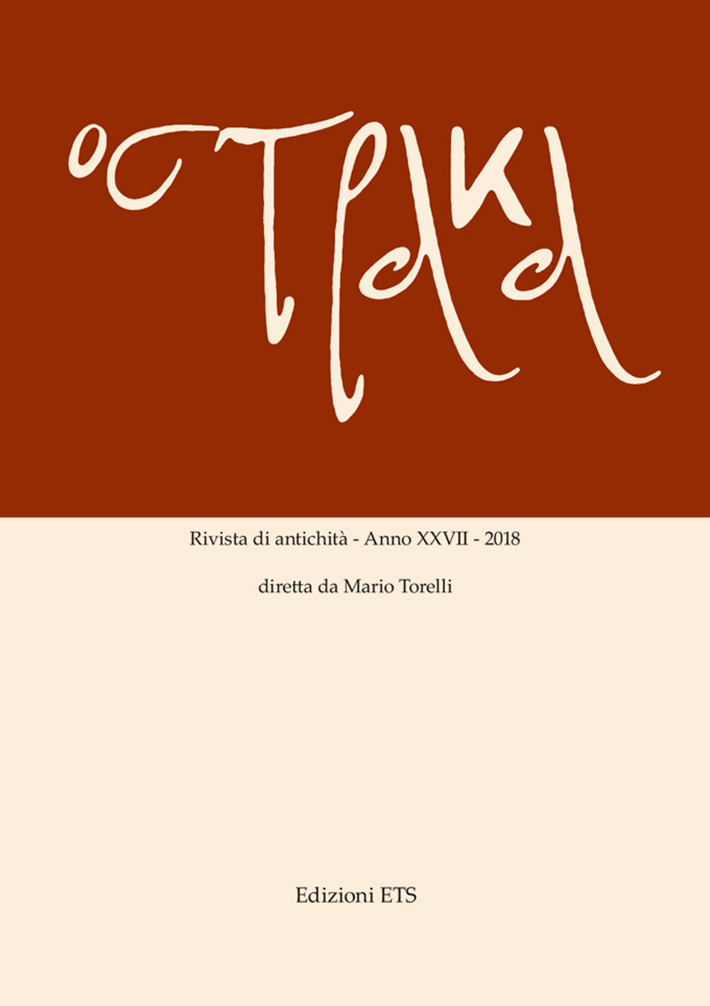 Ostraka. Rivista di antichità. Vol. 27