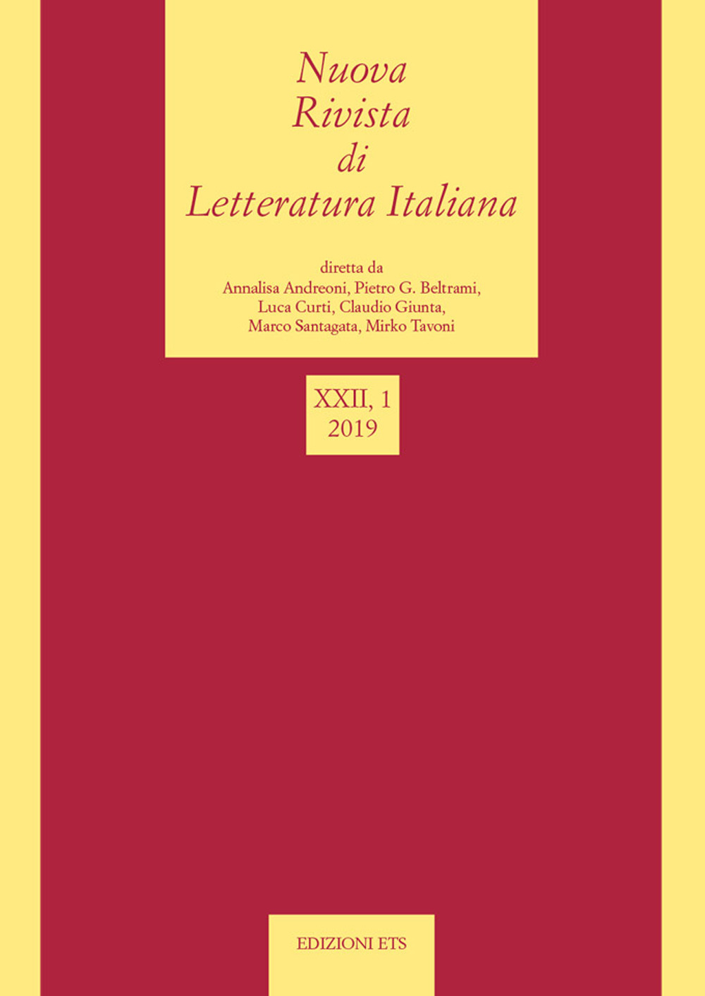 Nuova rivista di letteratura italiana. Vol. 1