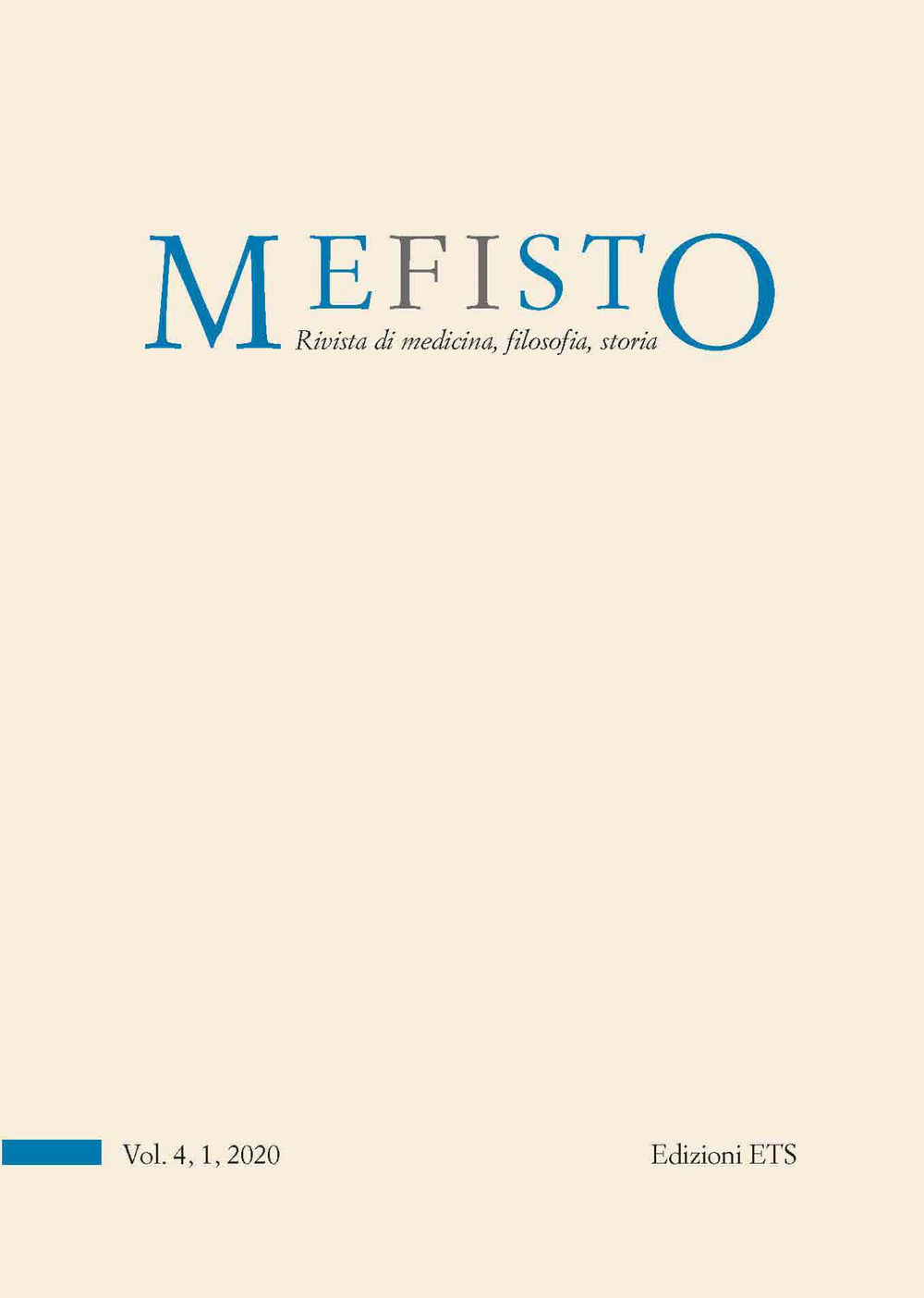 Mefisto. Rivista di medicina, filosofia, storia. Vol. 4