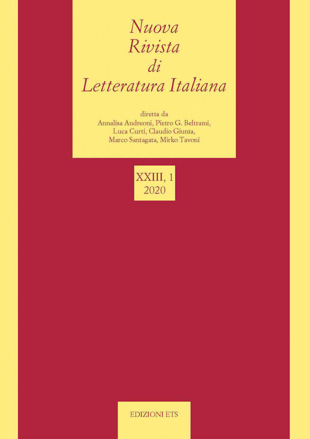 Nuova rivista di letteratura italiana. Vol. 1