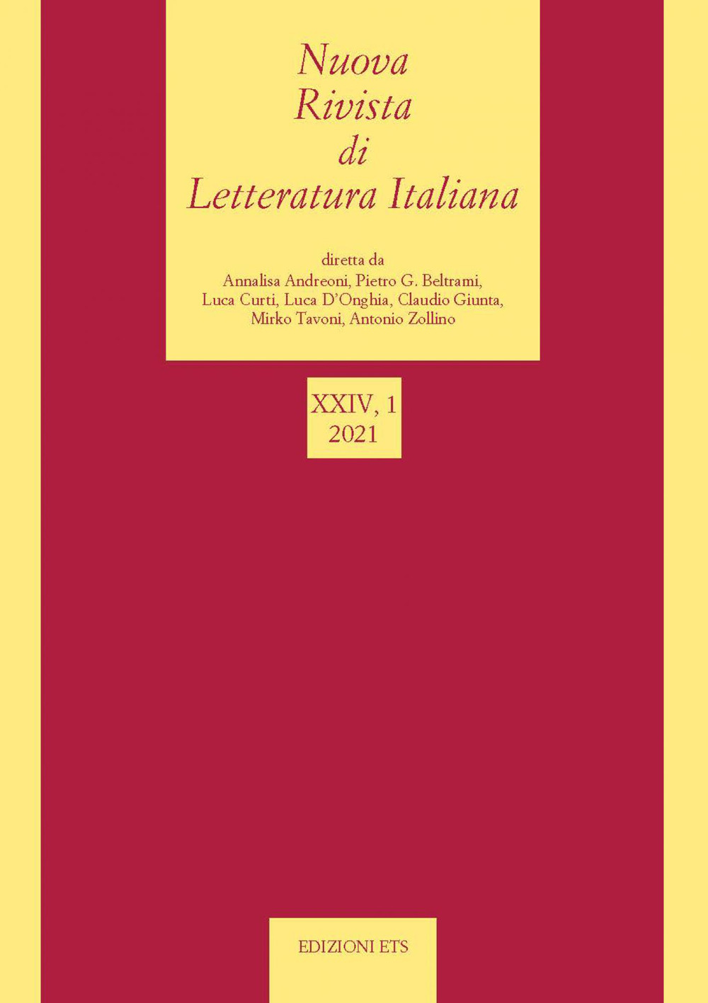 Nuova rivista di letteratura italiana. Vol. 1