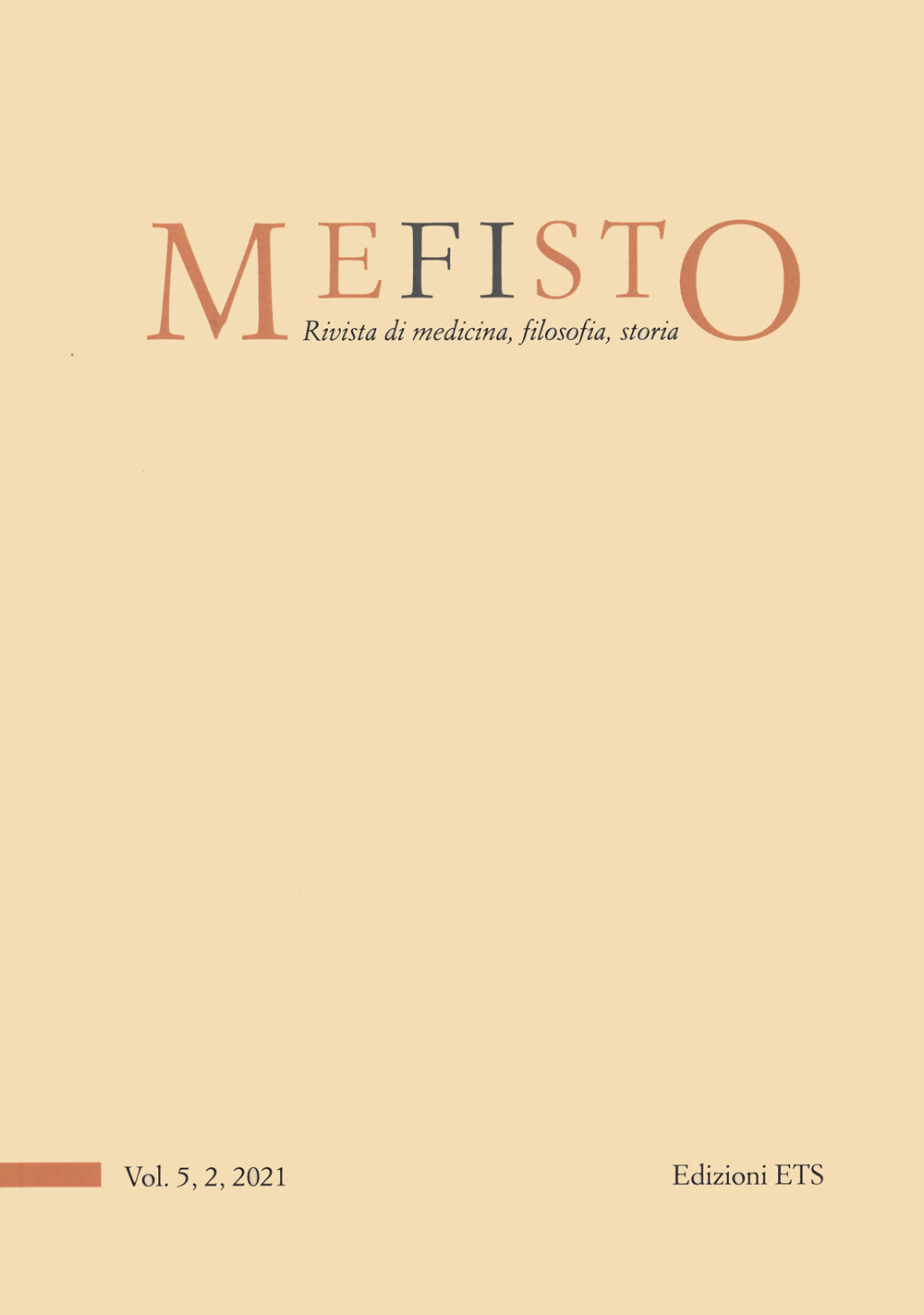 Mefisto. Rivista di medicina, filosofia, storia. Vol. 5/2