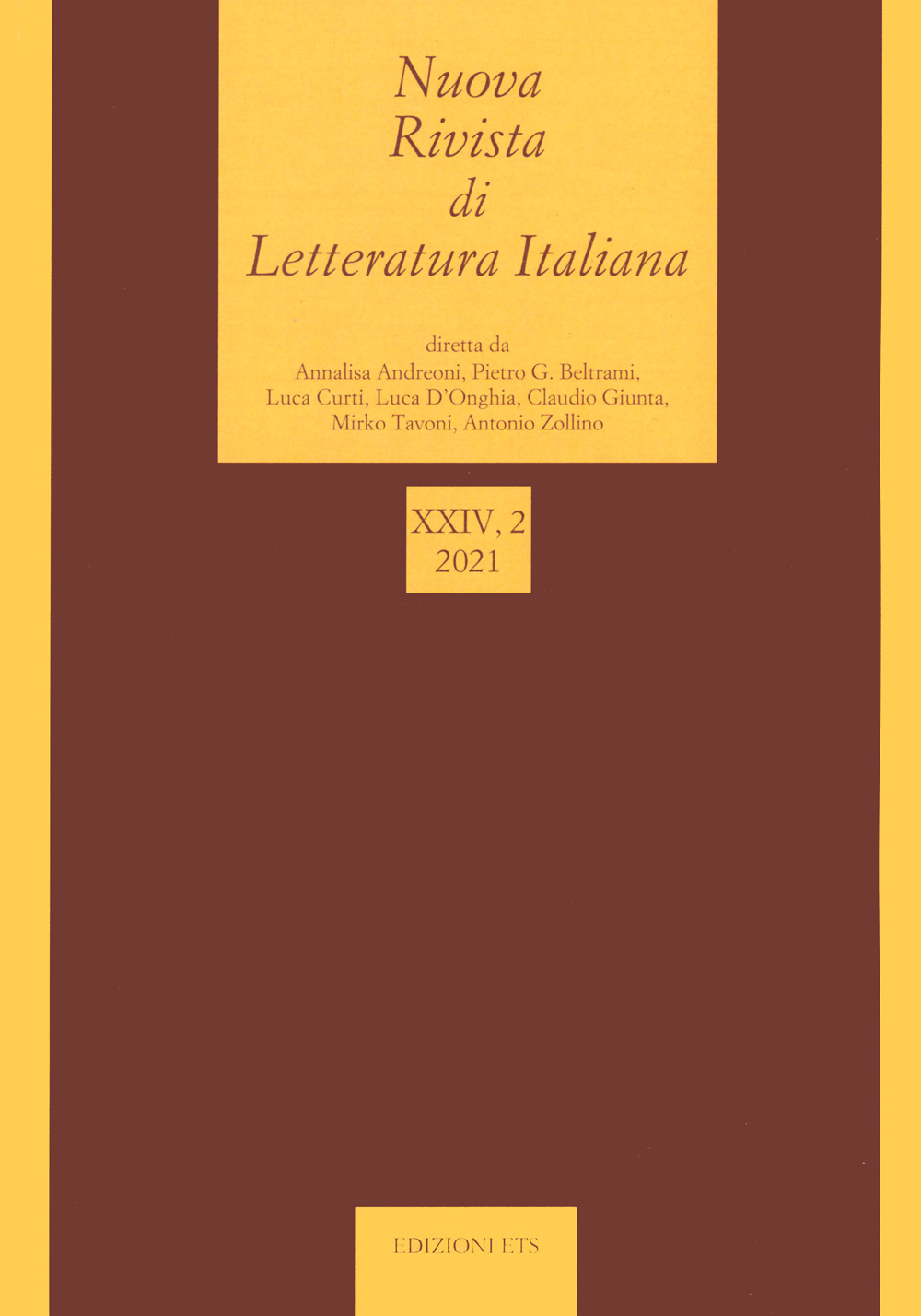 Nuova rivista di letteratura italiana. Vol. 2